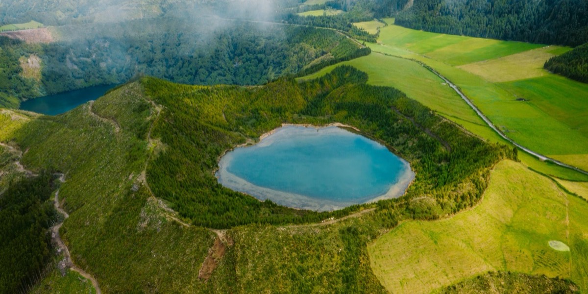 Azores — volcanic lakes and lush green valleys