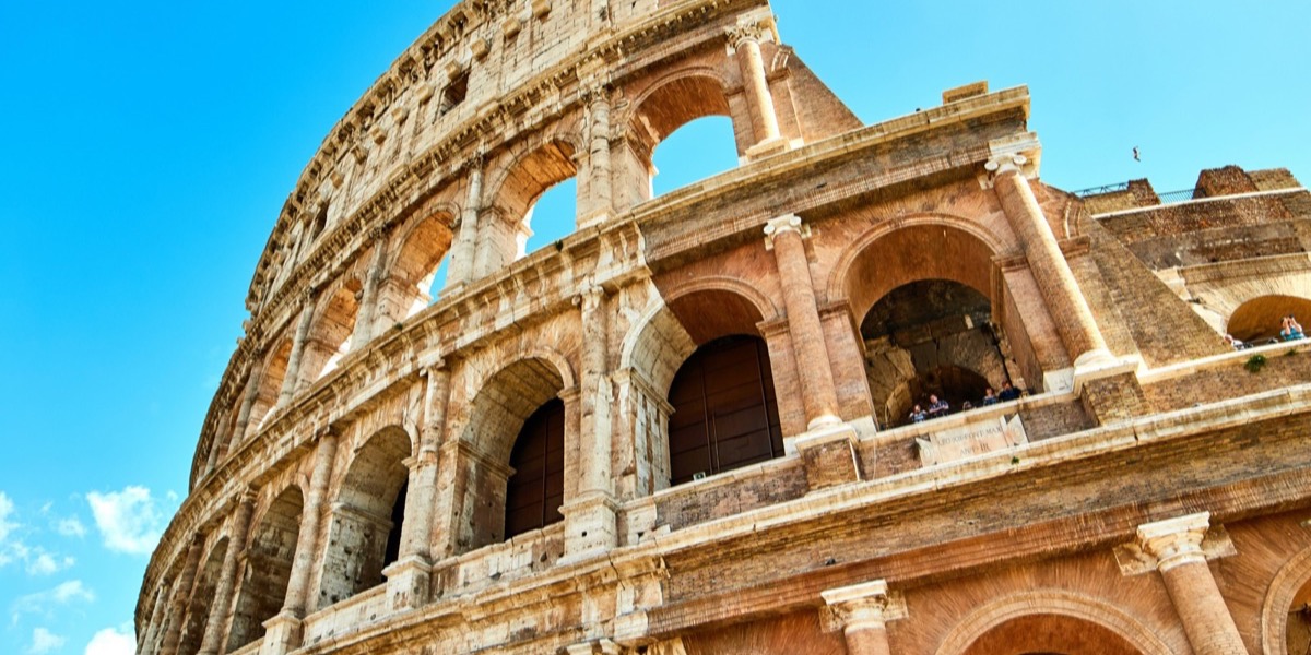 Rome — Colosseum against blue sky